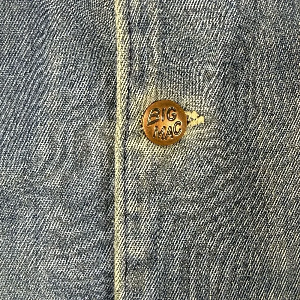 Vintage Big Mac Blanket Lined Chore Coat Denim Work Jacket JCPenney USA 70s